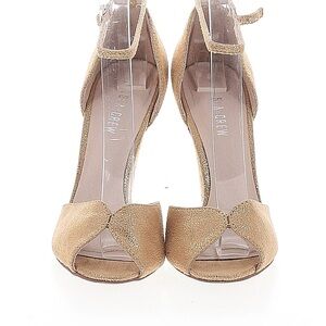 Chelsea Crew Women's Beige Peep Toe Heels